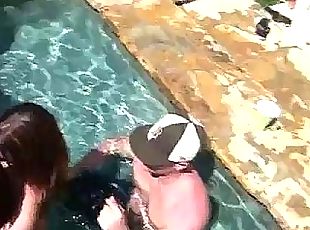 Pool party turns into horny group sex