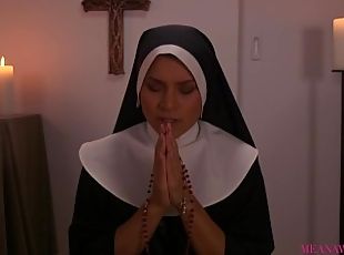 DEMON POSSESSED NUN SUCKS THE SOUL OUT OF YOUR COCK - MEANA WOLF