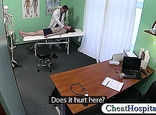 Amateur redhead chick examined and railed by a fake doctor